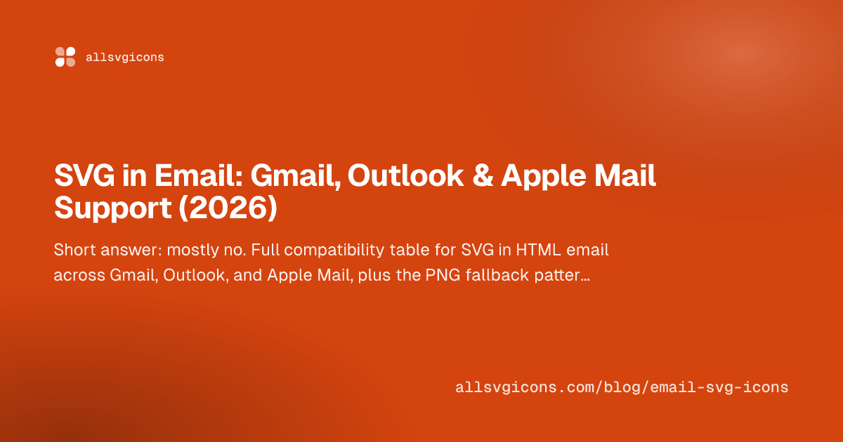 SVG in Email: Gmail, Outlook & Apple Mail Support (2026)