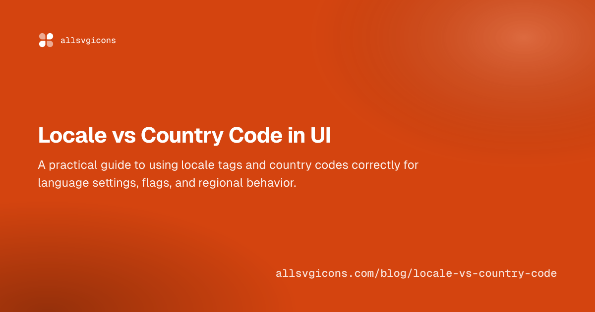 Locale vs Country Code in UI