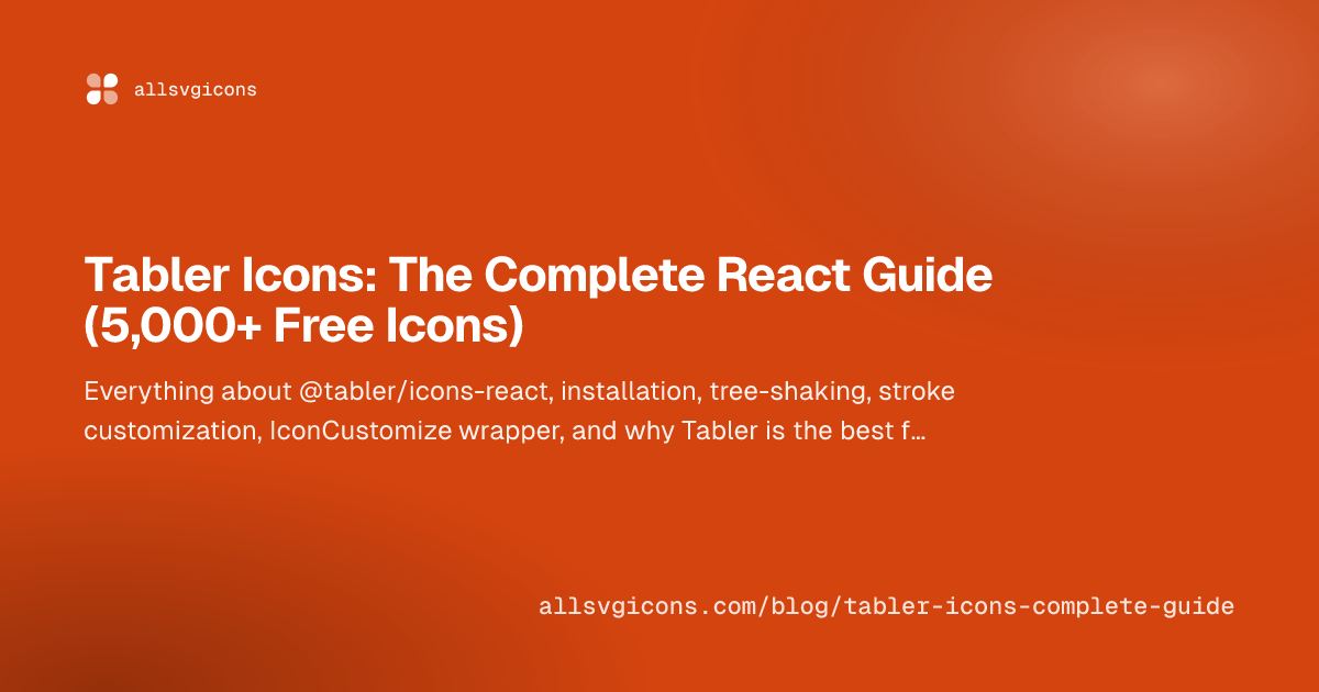 Tabler Icons: The Complete React Guide (5,000+ Free Icons)