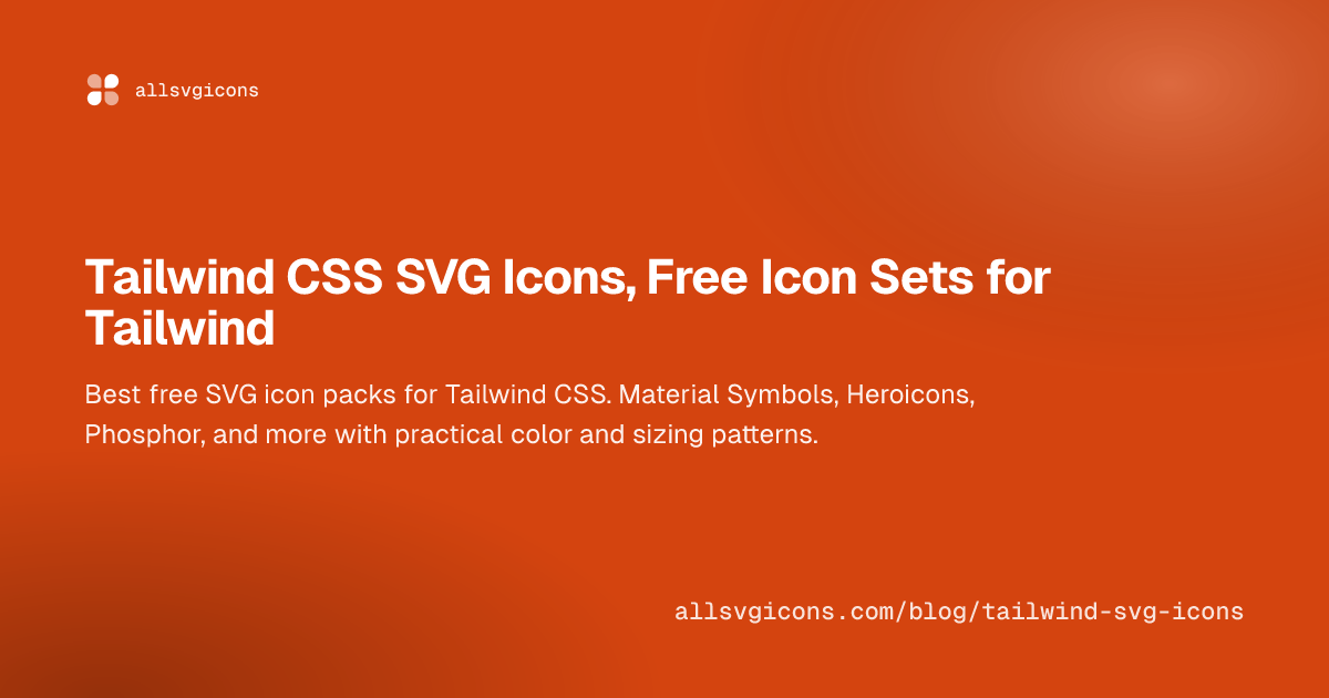 Tailwind CSS SVG Icons, Free Icon Sets for Tailwind