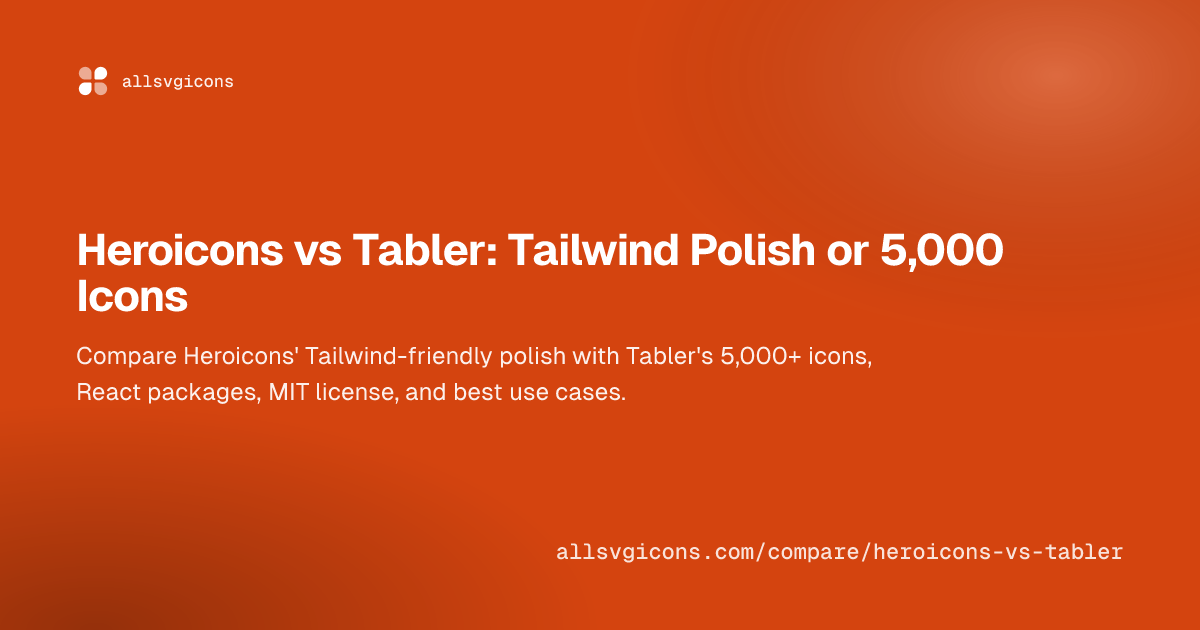 Heroicons vs Tabler: Tailwind Polish or 5,000 Icons