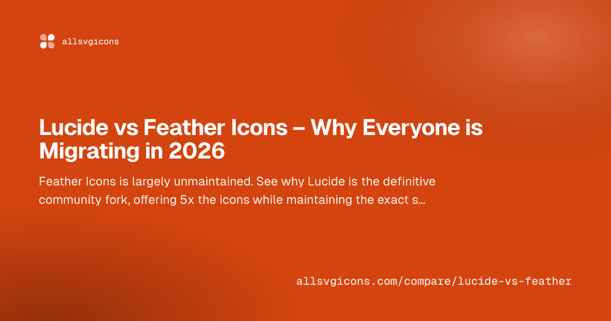Lucide vs Feather Icons – Why Everyone is Migrating in 2026
