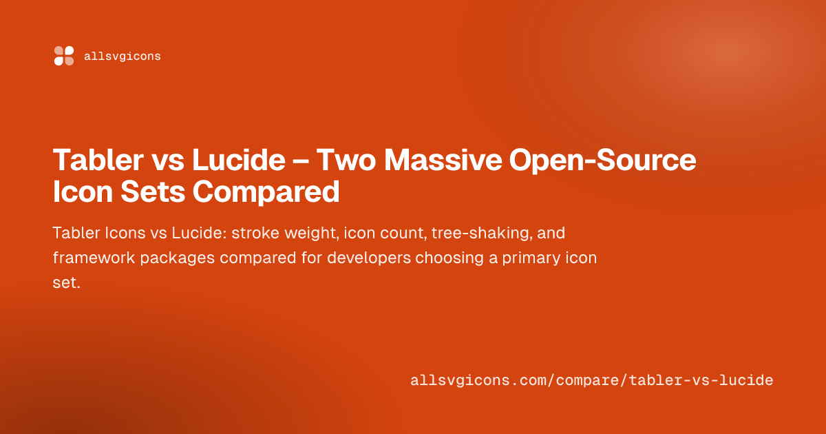 Tabler vs Lucide – Two Massive Open-Source Icon Sets Compared